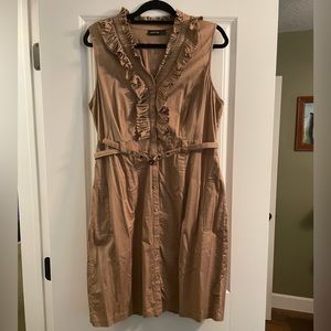 Apt. 9 button down belted khaki dress